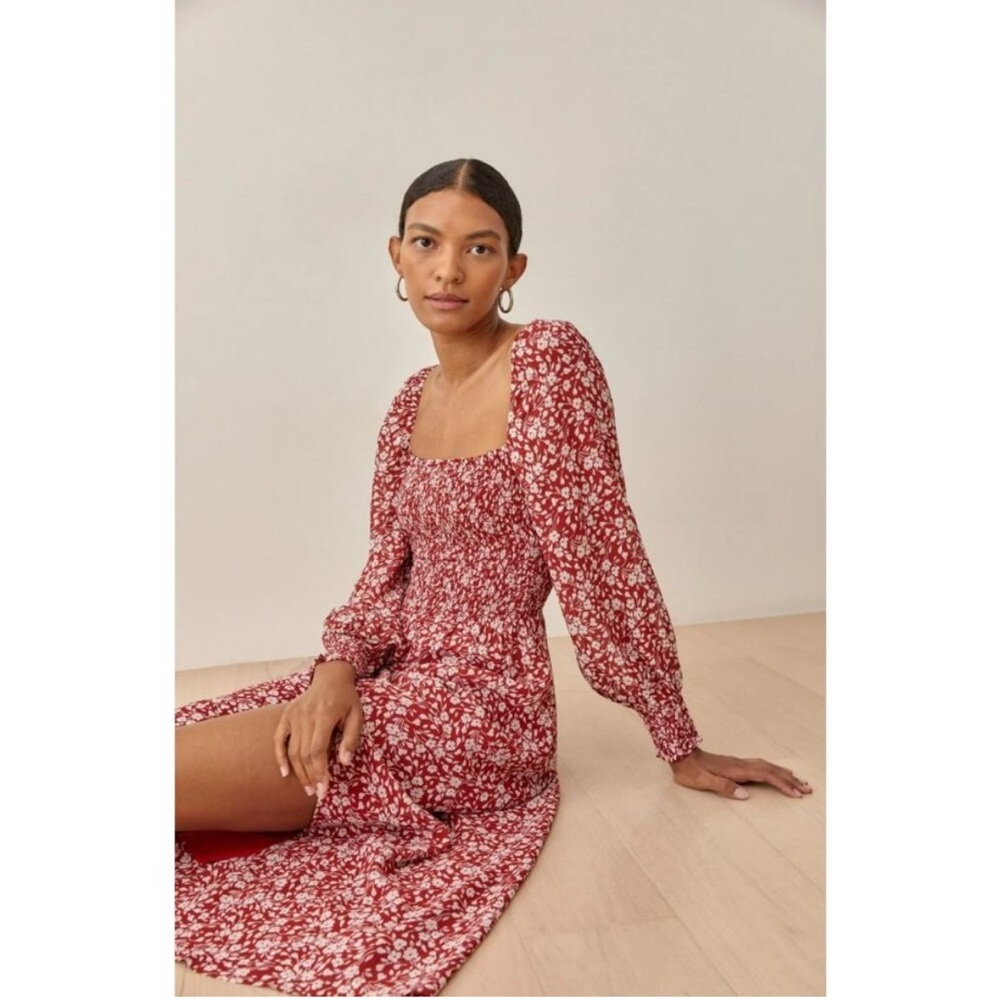 Reformation floral midi dress